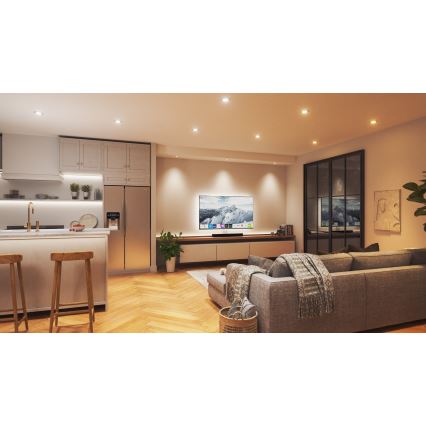 Nanoleaf - LED RGBW Indbygningslampe dæmpbar ESSENTIALS LED/6W/230V 2700-6500K CRI 90 Wi-Fi