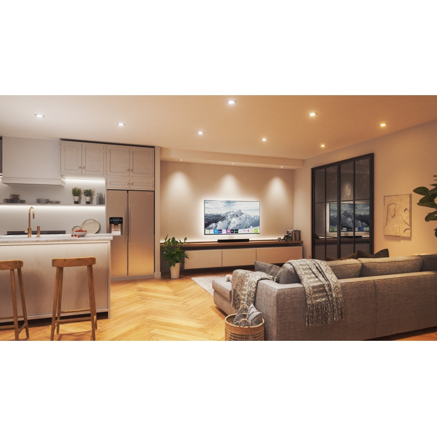 Nanoleaf - LED RGBW Indbygningslampe dæmpbar ESSENTIALS LED/6W/230V 2700-6500K CRI 90 Wi-Fi
