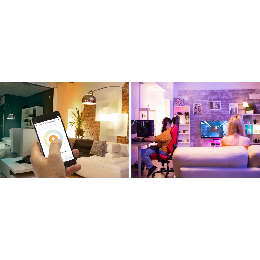 LED RGBW Lyspære dæmpbar A60 E27/13W/230V 2700-6500K Wi-Fi Tuya