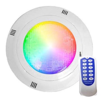 LED RGBW poollampe LED/45W/12V IP68 + fjernbetjening