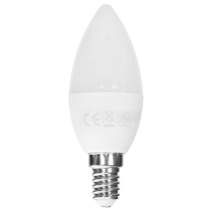 LED RGBW-pære C37 E14/4,8W/230V 3000 K + fjernbetjening - Aigostar