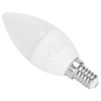 LED RGBW-pære C37 E14/4,8W/230V 3000 K + fjernbetjening - Aigostar
