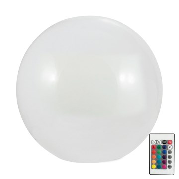 LED RGBW Solcellelampe BALL LED/1,2V diameter 40 cm IP65 + fjernbetjening