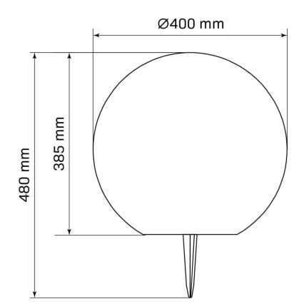 LED RGBW Solcellelampe BALL LED/1,2V diameter 40 cm IP65 + fjernbetjening