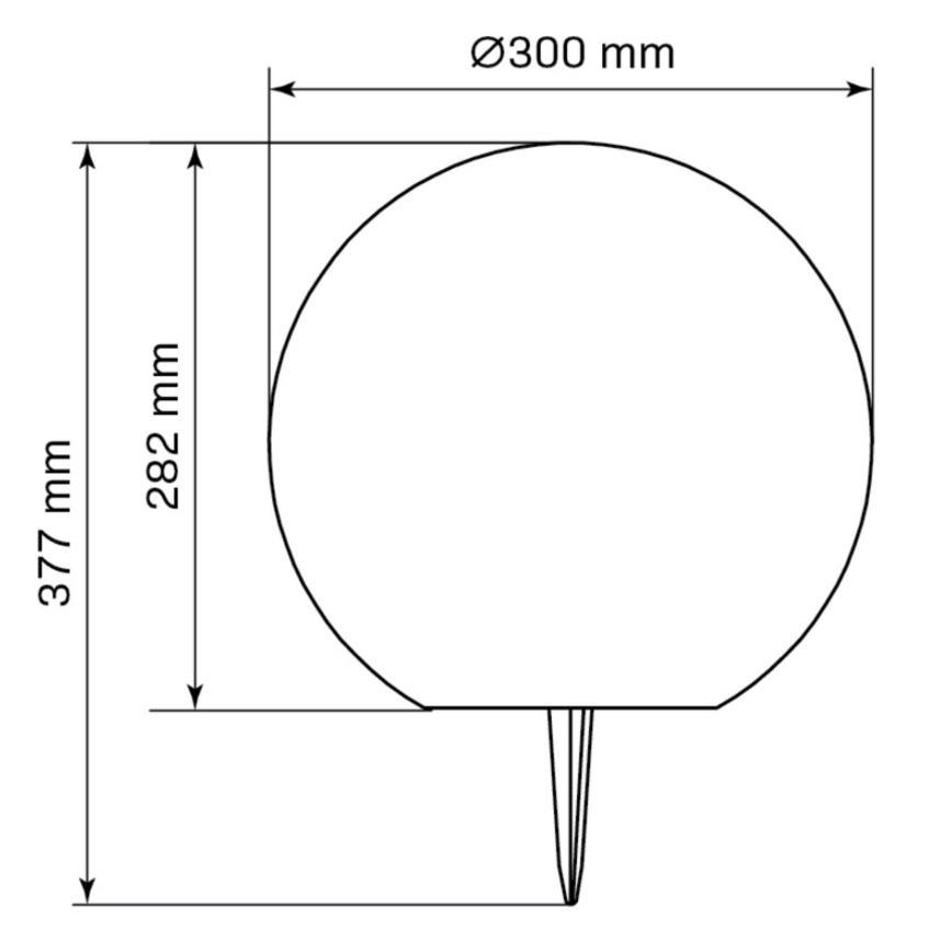 LED RGBW Solcellelampe BALL LED/3,2V 500 mAh Ø 30 cm IP65 + fjernbetjening