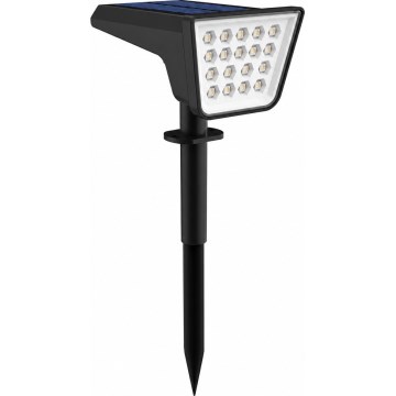 LED RGBW solcellelampe med sensor LED/3,7V IP54 1200 mAh sort