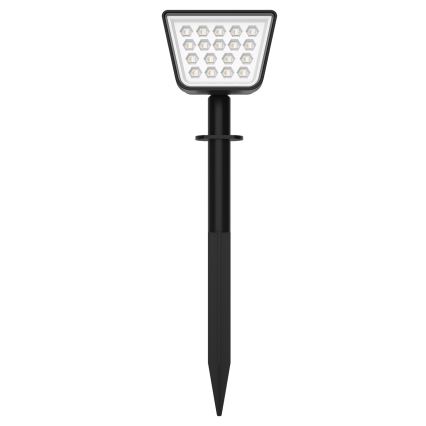 LED RGBW solcellelampe med sensor LED/3,7V IP54 1200 mAh sort