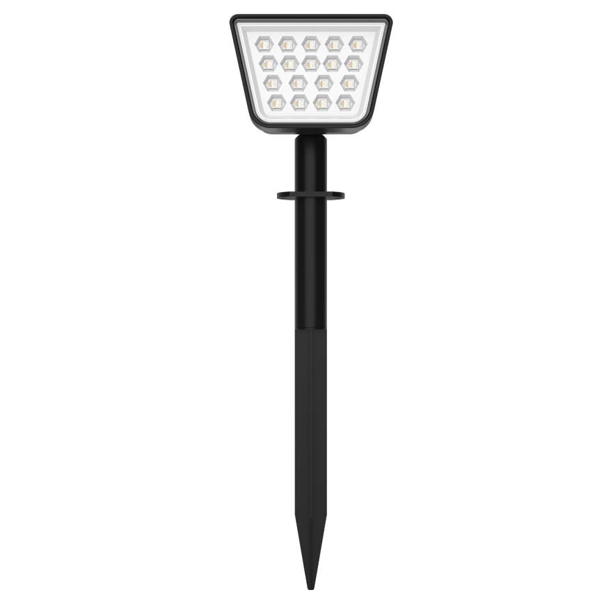 LED RGBW solcellelampe med sensor LED/3,7V IP54 1200 mAh sort