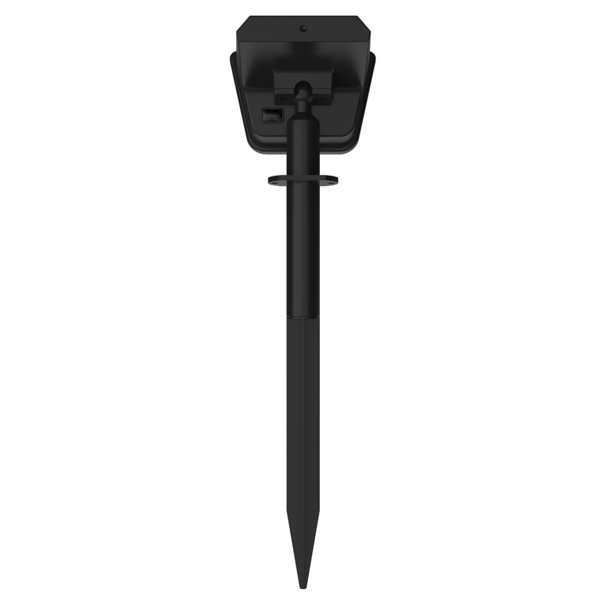 LED RGBW solcellelampe med sensor LED/3,7V IP54 1200 mAh sort