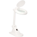 LED skrivebordslampe med forstørrelsesglas LED/6W/230V hvid