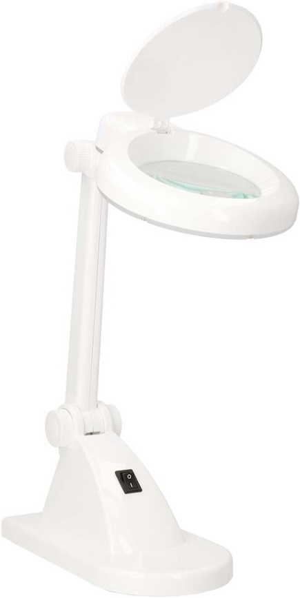LED skrivebordslampe med forstørrelsesglas LED/6W/230V hvid