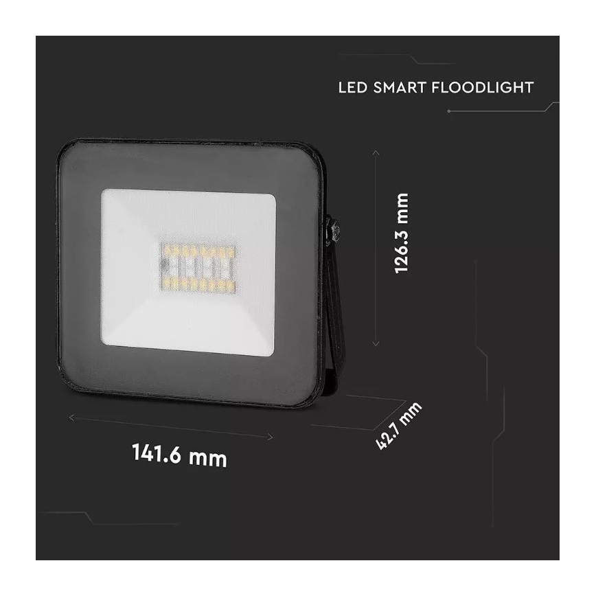 LED smart-projektør dæmpbar RGB-farver LED/20W/230V IP65 sort