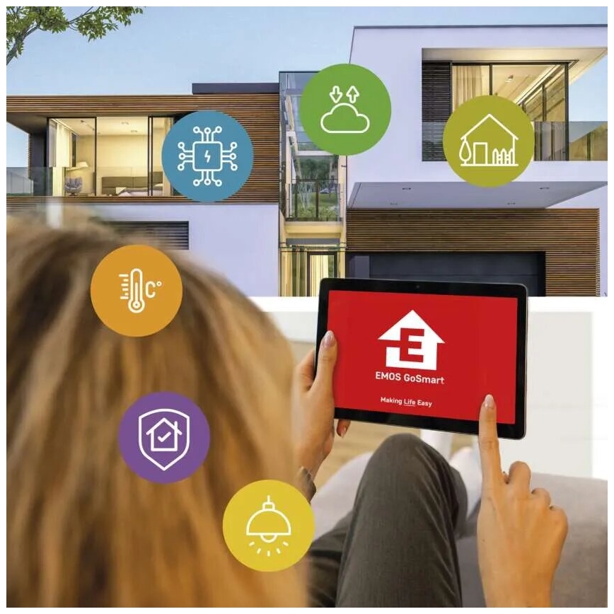 LED Smart udendørskamera med lys GoSmart LED/12W/230V IP65 Wi-Fi Tuya hvid