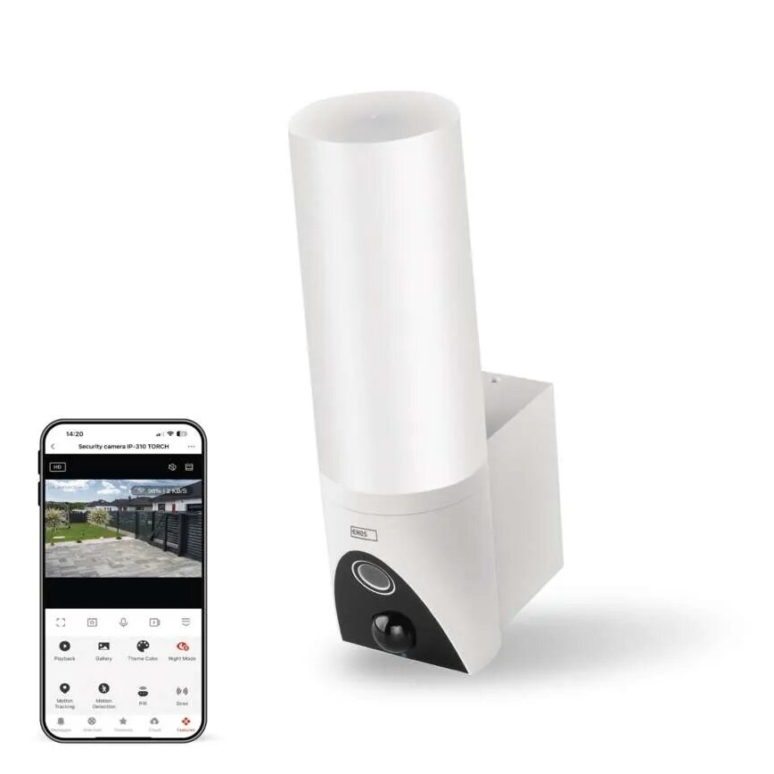 LED Smart udendørskamera med lys GoSmart LED/12W/230V IP65 Wi-Fi Tuya hvid
