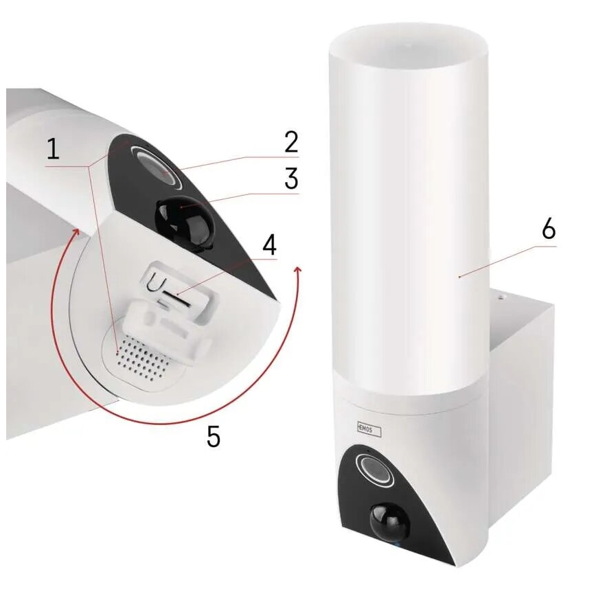 LED Smart udendørskamera med lys GoSmart LED/12W/230V IP65 Wi-Fi Tuya hvid