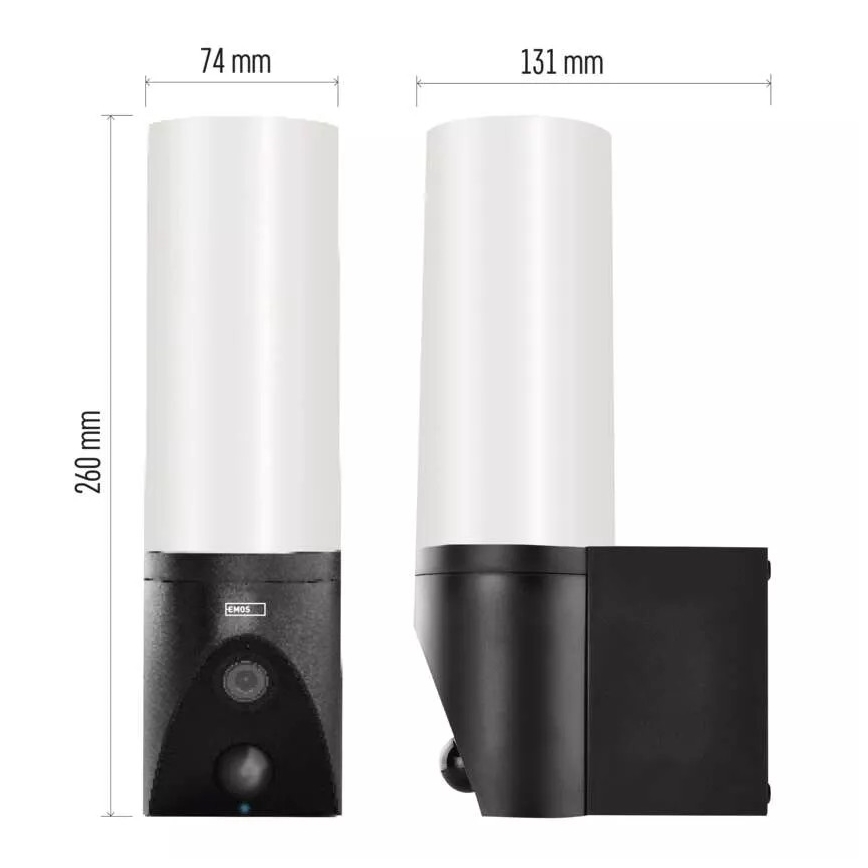 LED Smart udendørskamera med lys GoSmart LED/12W/230V 3200K IP65 Wi-Fi Tuya sort