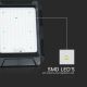LED Solar projektør LED/10W/3,7V IP65 4000K sort + fjernbetjening