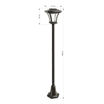 LED Solar udendørs lampe LED/1,2V IP44 sort