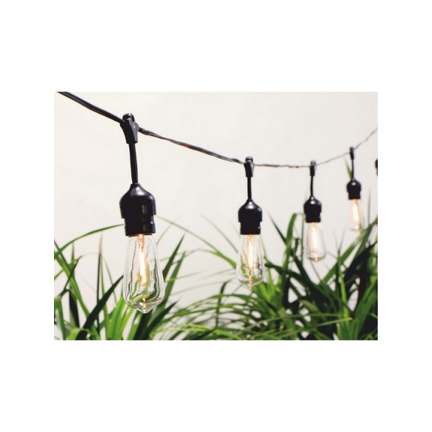 LED Solarlampe kæde 10xLED/1,2V 600 mAh 5,94m IP44 varm hvid