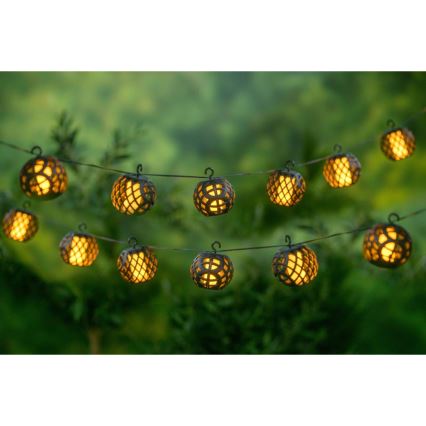 LED Solarlanternekæde 3,8 m 8xLED/1,2V 600 mAh