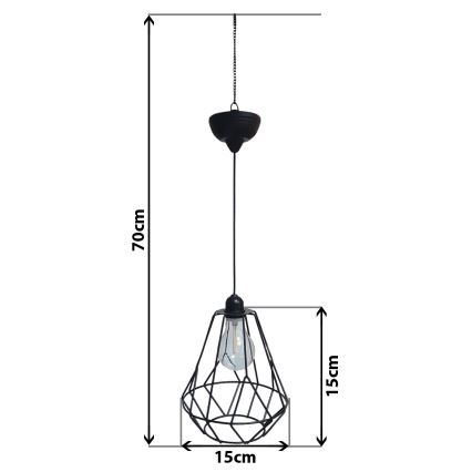 LED solarlampe på snor KATTY 1,2V 300 mAh IP44