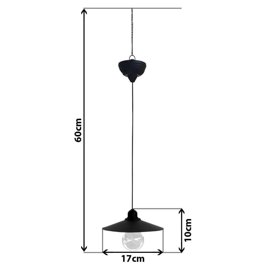 LED solarlampe på snor DINA 1,2V 200 mAh IP44