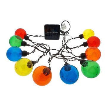 LED Solarlanternekæde 10xLED/3,65m 600 mAh IP44 multicolor