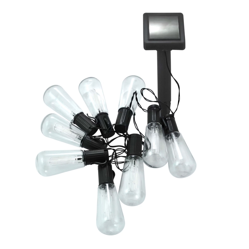 LED Solarlampekæde EDISON 10xLED/1,2V 300 mAh 3,8 m IP44