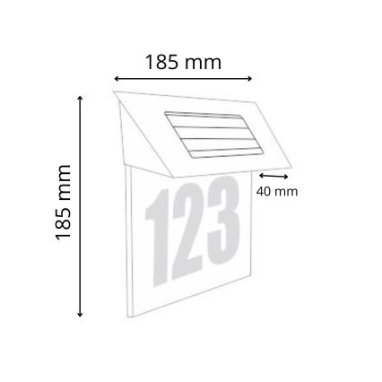 LED Solart husnummer LED/1,2V 200 mAh IP44
