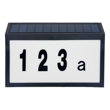 LED Solart husnummer NUMERO LED/3,7V 6000K 1200 mAh IP44 sort