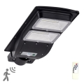 LED Solcelle gadelampe med sensor STREET 2xLED/6W/3,2V 12000 mAh IP65 + fjernbetjening