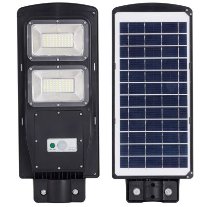 LED Solcelle gadelampe med sensor STREET 2xLED/6W/3,2V 12000 mAh IP65 + fjernbetjening