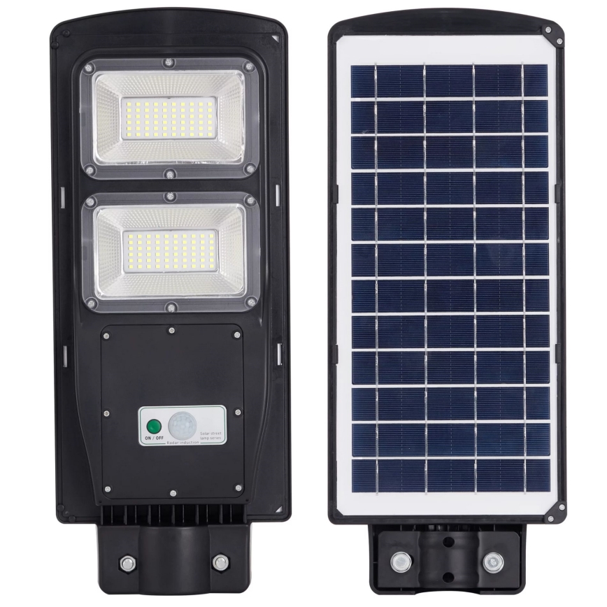 LED Solcelle gadelampe med sensor STREET 2xLED/6W/3,2V 12000 mAh IP65 + fjernbetjening