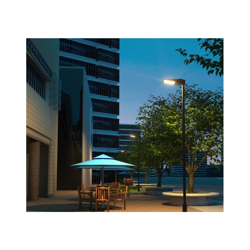 LED-dæmpbar solcelledrevet gadelampe med sensor STREET LED/30W/9,6V 3000/4000K 6000 mAh IP65 + fjernbetjening