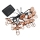 LED solcelle-lyskæde 10xLED/1,2V 300 mAh 3,8 m IP44 kobberfarvet