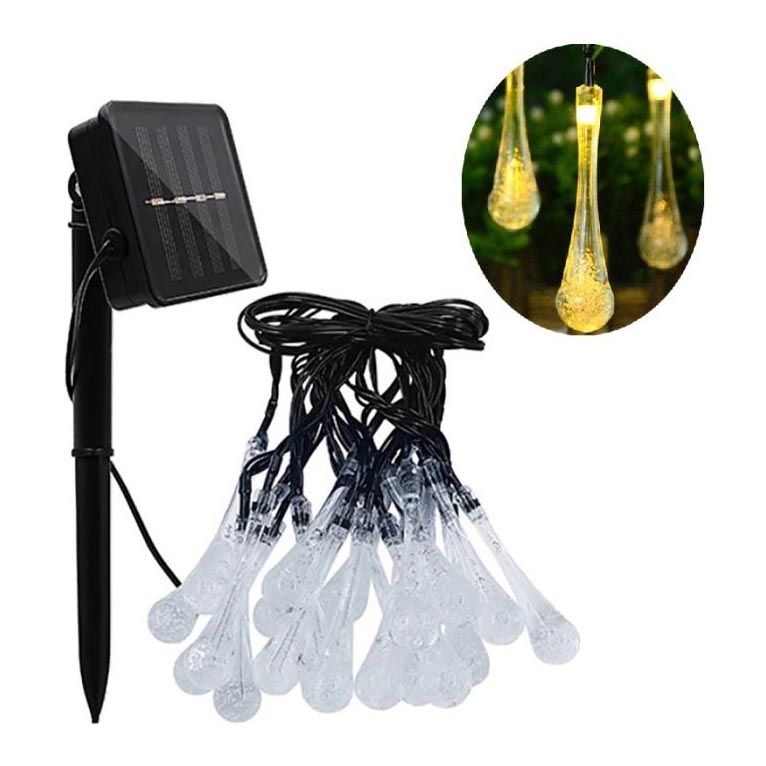 LED solcelle-lyskæde med skumringssensor 20xLED/0,72W/1,2V 600 mAh 4,7m IP44