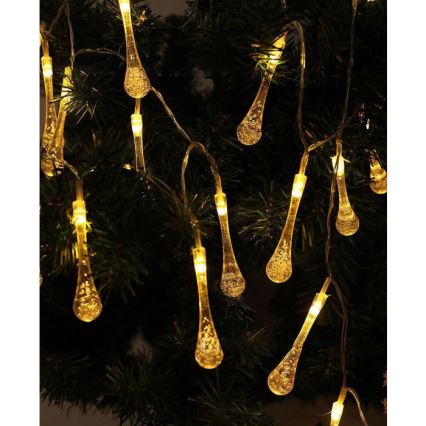 LED solcelle-lyskæde med skumringssensor 20xLED/0,72W/1,2V 600 mAh 4,7m IP44