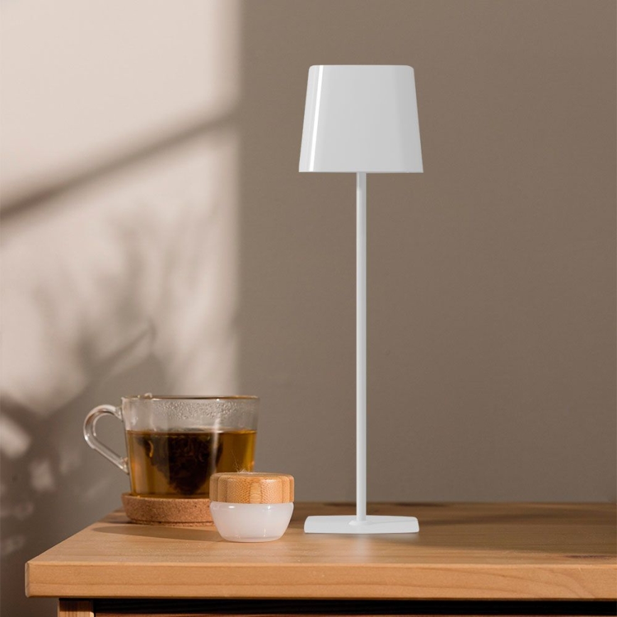 LED Solcelle dæmpbar magnetisk touch genopladelig bordlampe LED/5W/5V 3000-6000K 3600 mAh IP65 hvid