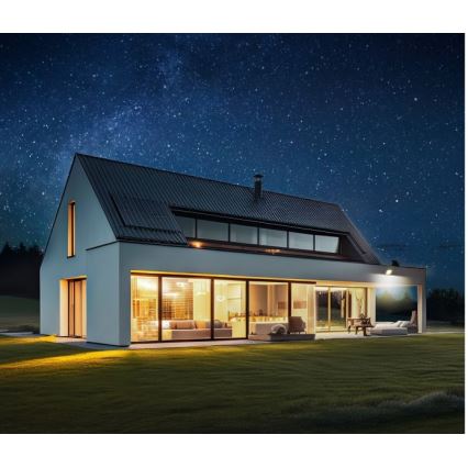 Dæmpbar LED-solcelleprojektør med sensor LED/10W/3,7V 3000/4000K IP65 3600 mAh + fjernbetjening