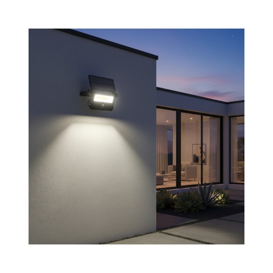 LED solcellereflektor med sensor NCS G2 LED/20W/3,7V 3000/4000/6500K IP54 2600 mAh