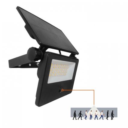 LED solcellereflektor med sensor NCS G2 LED/20W/3,7V 3000/4000/6500K IP54 2600 mAh
