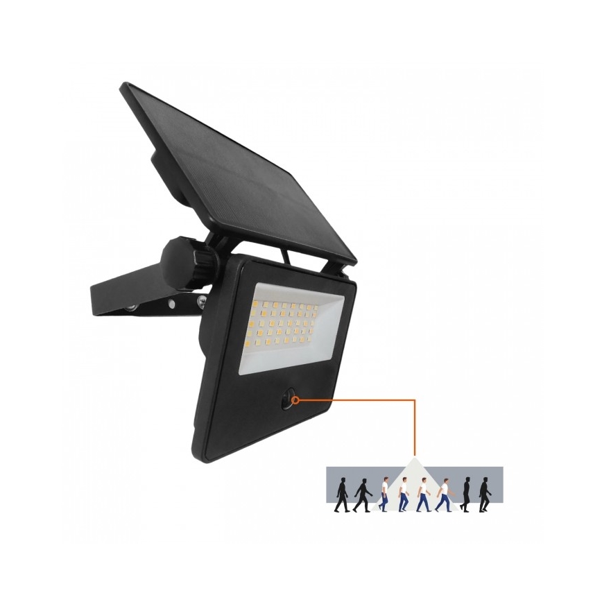 LED solcellereflektor med sensor NCS G2 LED/20W/3,7V 3000/4000/6500K IP54 2600 mAh