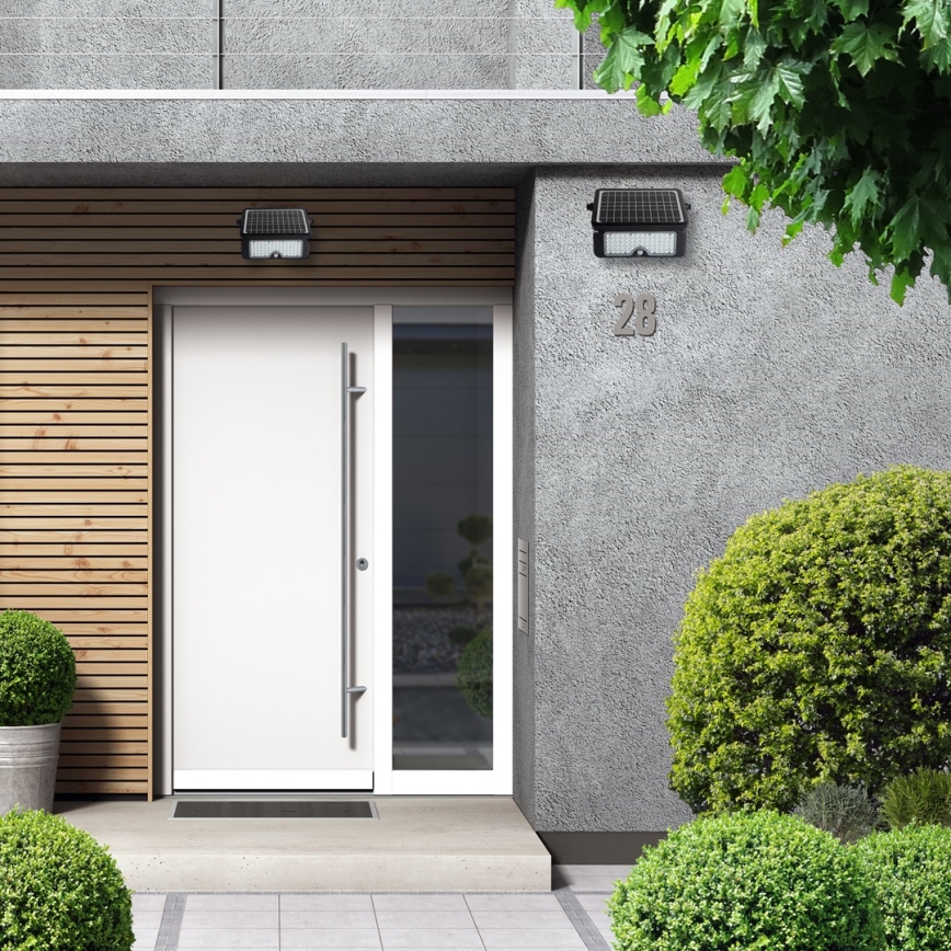 LED solcelleprojektør med bevægelsessensor og skumringssensor EPAD LED/10W/3000 mAh 7,4V 4000K IP65