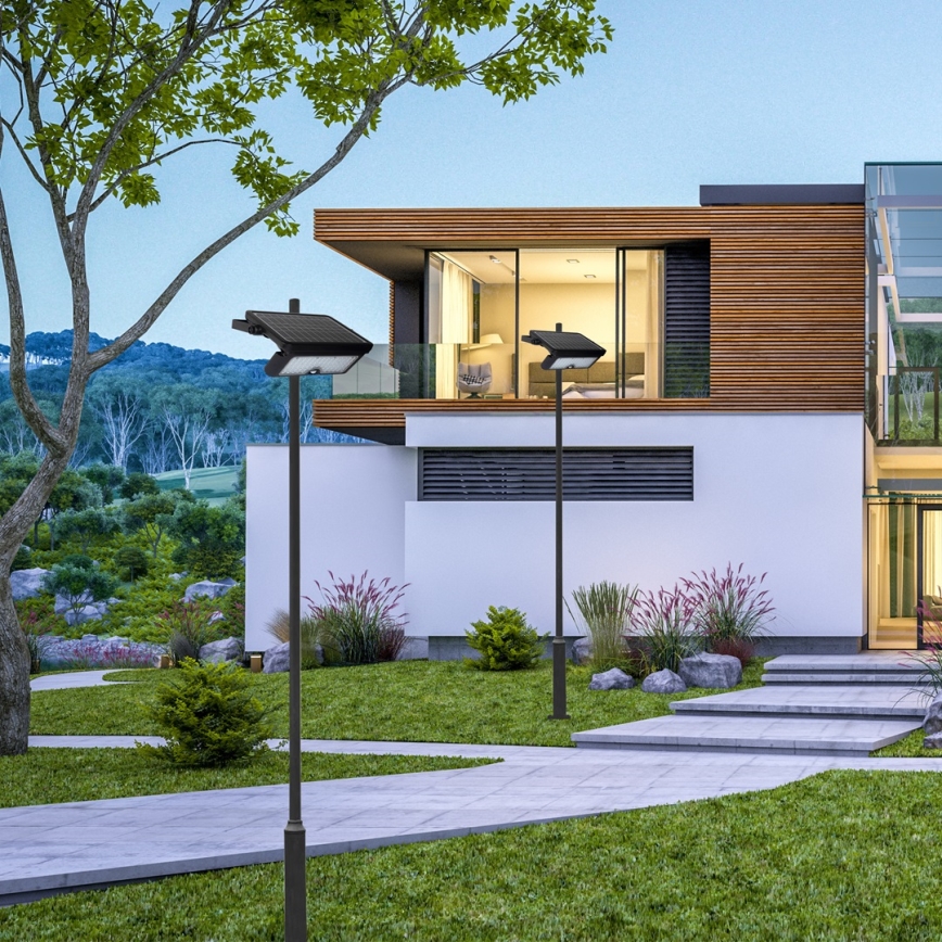 LED solcelleprojektør med bevægelsessensor og skumringssensor EPAD LED/10W/3000 mAh 7,4V 4000K IP65