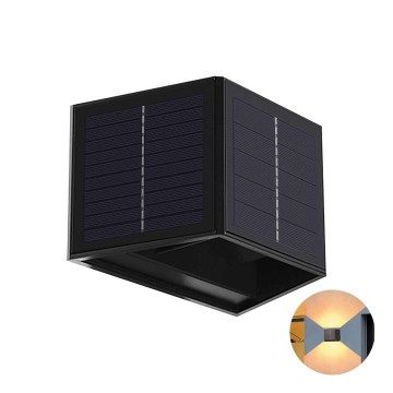 LED Solcelle væglampe CUBUS 2xLED/1,5W/3,7V 1500 mAh IP54