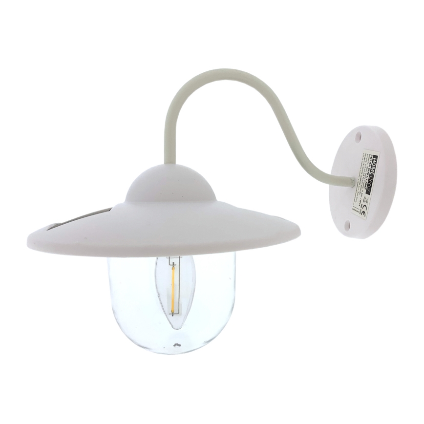 LED Solcelle Væglampe LED/0,5W/1,2V 600 mAh IP44 hvid