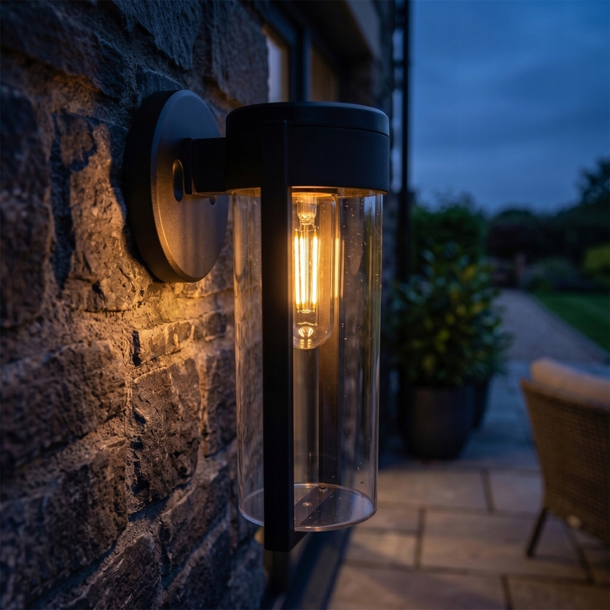 LED solcelle væglampe LED/1W/3,7V 500 mAh IP65 sort