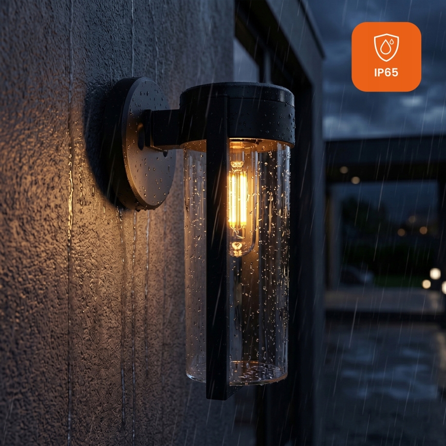 LED solcelle væglampe LED/1W/3,7V 500 mAh IP65 sort