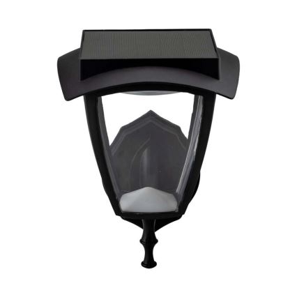 LED solcelle væglampe LED/2W/3,7V 3000/6000K IP65 2200 mAh sort