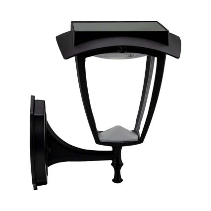 LED solcelle væglampe LED/2W/3,7V 3000/6000K IP65 2200 mAh sort
